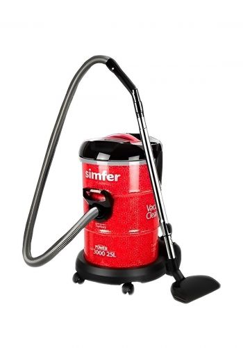 مكنسة كهربائية بسعة 25 لتر 2000 واط من سمفير Simfer SMFC301001-RED Vacuum Cleaner