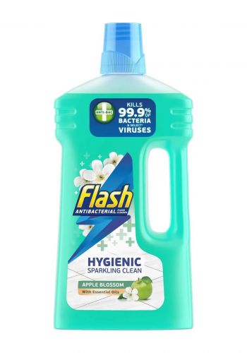 سائل تنظيف الأرضيات برائحة التفاح 1 لتر من فلاش Flash Antibacterial Floor Cleaner Apple Blossom 