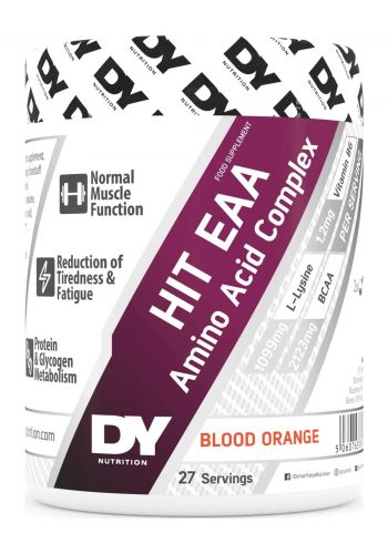 احماض امينية بنكهة البرتقال 360 غرام من دي واي نيوتريشن DY Nutrition Hit Eaa Amino Acid Complex - Blood Orange