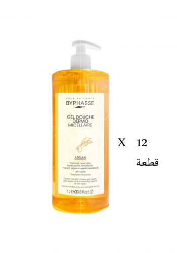 جل استحمام بخلاصة زيت الارغان 1 لتر * 12 قطعة من بيفاس Byphasse Body Wash   