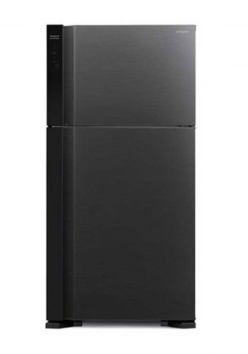 Hitachi R-V655PUQ7 2 Door Refrigerator - Black ثلاجة ثنائية الابواب 21 قدم من هيتاشي
