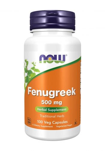 كبسولات الحلبة 100 كبسولة من ناو Now Fenugreek 500 mg Dietary Supplement
