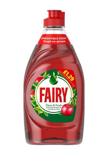 سائل غسيل الصحون بالرمان والجريب فروت 383 مل من فيري   Fairy Clean & Fresh Washing Up Liquid Pomegranate & Grapefruit 