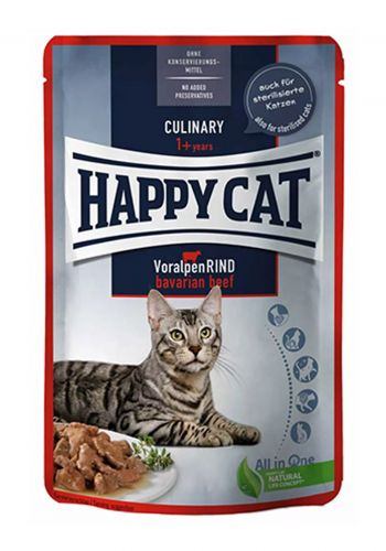 مغلف طعام للقطط 85 غم من منكاس Happy cat wet food