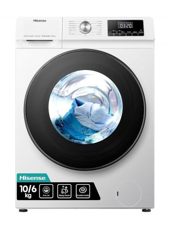 غسالة ملابس تحميل امامي مع مجففة  10 كيلو غرام  من هايسنس Hisense WDQA1014EV Front Load Washer Dryer  
