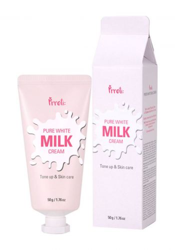 كريم التفتيح بخلاصة الحليب 50 غرام من بريتي الكورية Prreti Pure White Milk Cream