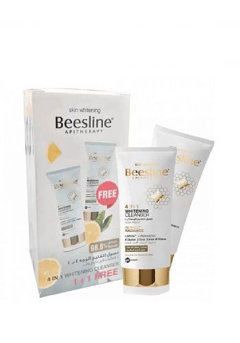 Beesline 4in1 Whitening Cleanser غسول 4 بـ 1 لتفتيح الوجه عدد 2 قطعة 150 مل من بيزلين