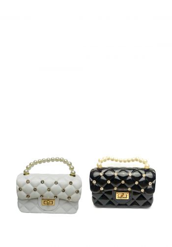 حقيبة نسائية من جيليJelly Purse Girls Summer Big Pearl Handbag