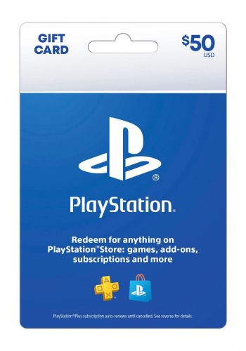بطاقة هدايا بقيمة  50 دولار من شبكة بلاي ستيشن PlayStation Store Gift Card    