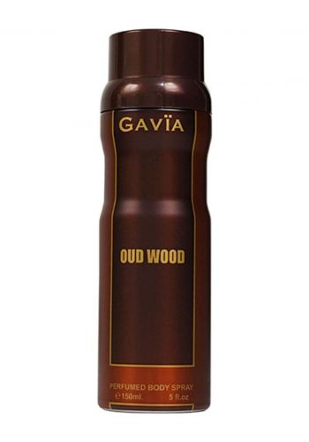بخاخ معطر الجسم عود وود لكلا الجنسين 150 مل من جافيا Gavia Oud Wood Unisex Body Spray