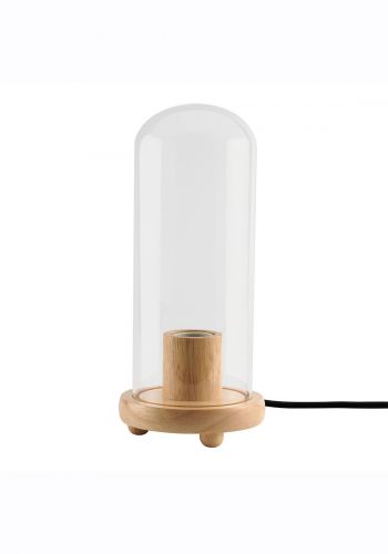 قاعدة مصباح خشبية بغطاء زجاجي من موماكس Momax Solid wood bulb base with glass shade
