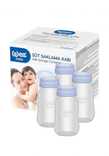 سيت علبة لحفظ حليب الاطفال 4 × 150 مل من وي بيبي Wee Baby 126 Natural Baby Milk Container