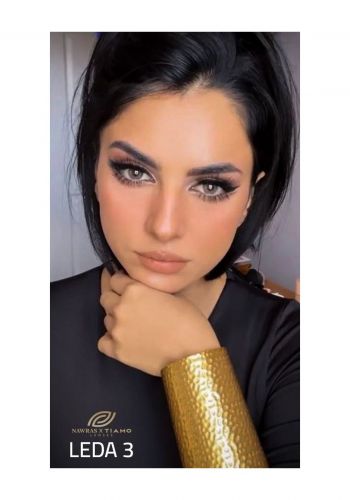 عدسات لاصقة  سنوية مع محلول عدسات 120 مل رقم 003 من نورس ستار Nawras X Tiamo Lenses Solution  Leda 003 