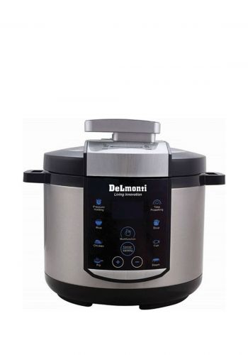 قدر ضغط  كهربائي للأرز 6 لتر 1000 واط  من ديلمونتي Delmonti DL680 Digital Pressure Cooker for Rice