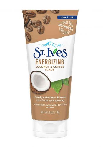 مقشر للوجه  بخلاصة جوز الهند 170 غرام من اسانت ايفزSt.Ives Energizing Coconut And Coffee Scrub