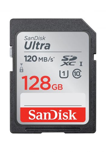 SanDisk 128GB Ultra (120Mb/s) UHS-I SDXC Memory Card (Class 10) رام كاميرا من سانديسك