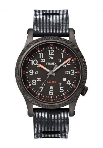 ساعة  رجالية من تايمكس Timex TW2T33600 Men's Military Allied Black Silicone Strap Watch 