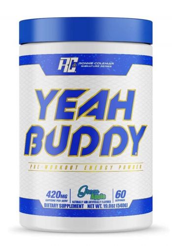 بودرة طاقة ما قبل التمرين بنكهة التفاح 540 غم من روني كولمان Ronnie Coleman Yeah Buddy