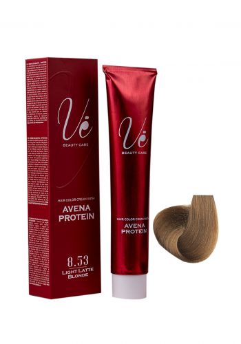 صبغة شعر مع اوكسجين لون اشقر لاتيه فاتح رقم ( 8.53 ) من في  Ve Hair Color 8.53  Light Latte Blonde