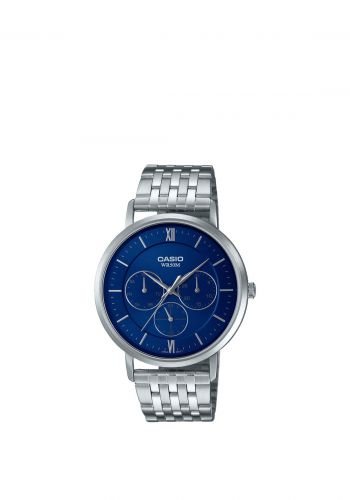 ساعة يد رجالية باللون الفضي من كاسيو Casio MTP-B300D-2AV Men's Wrist Watch
