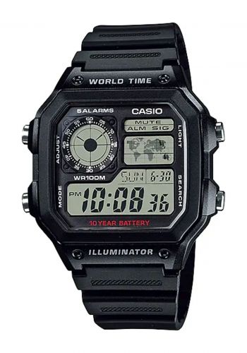 ساعة رجالية رقمية من كاسيو  Casio AE-1200WH-1AVDF Digital Wrist Watch For Men