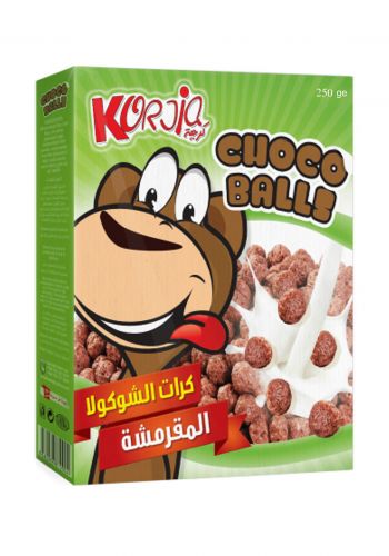 كرات الشوكولا المقرمشة 250 غم من كرجية Korjia Choco Balls 