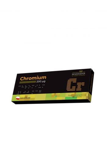 مكمل الكروم الغذائي 60 كبسولة من مادامار Madamar Chromium 200mcg Food Supplement