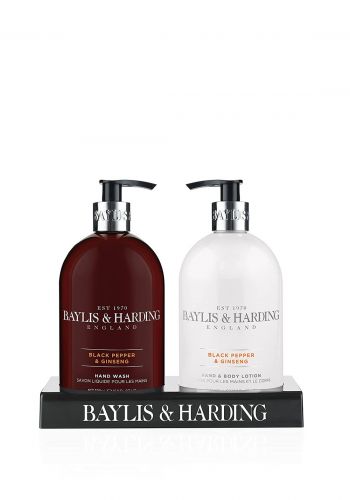 Baylis and Harding Mosaic Mens Black Pepper and Ginseng 2 Bottle Set مجموعة العناية الجسم للرجال من من  بايلز وهاردينغ