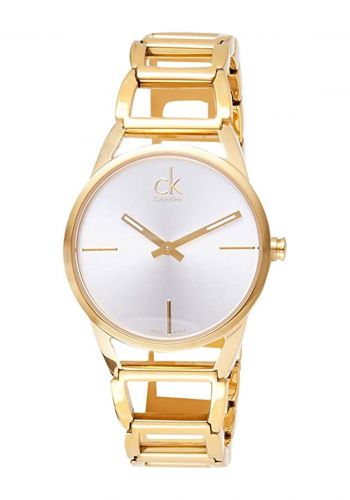 ساعة للنساء بسوار فولاذي ذهبي اللون من كالفن كلاين Calvin Klein K3G23526 Women's Watch 