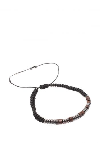 سوار خرز عبارة ( Just Breathe ) بتصميم شفرة موريس من زك زاك Zigzag Morse    Code Beads Bracelet