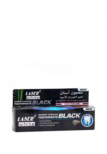 معجون اسنان بفحم الخيزران الاسود 100 غرام من ليزر وايتLaser White Black Bamboo Charcoal Toothpaste