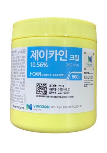 كريم مخدر بنسبة 10.56‎%‎ للوجه والجسم 500 غم من فيفو زون Vivozon J-CAIN Cream 10.56% 