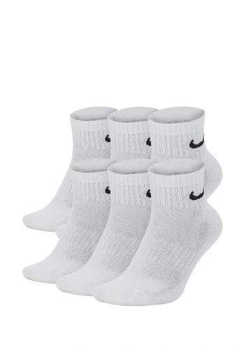 ‎سيت جوارب رياضية لكلا الجنسين  بيضاء اللون من نايك Nike NKSX7669-100 socks