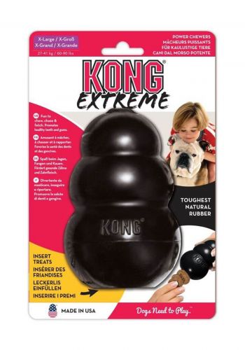 لعبة مطاطية للكلاب سوداء اللون حجم XLمن كونج Kong Classic Dog Toy  Large