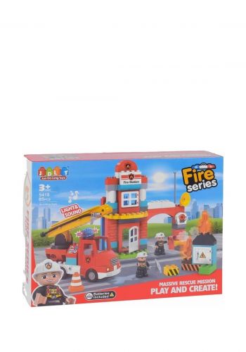 لعبة تركيب محطة اطفاء الحرائق 85 قطعة من جن دا لونك تويز Jun Da Long Toys 5418 Building Block Fire Rescue 
