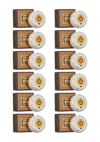 سيت صابونة عود ملكي 125 غم *12 قطعة من عود Oud Luxury Collection SCH 101 Oud Soap