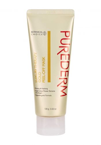ماسك الذهب لتغذية البشرة 100 غم من بيورديرم Purederm Luxury Therapy  Gold Peel Off Mask Tube