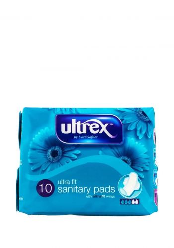 فوط صحية للنساء 10 قطع من التركس  Ultrex Sanitary Pads Ultra Fit 