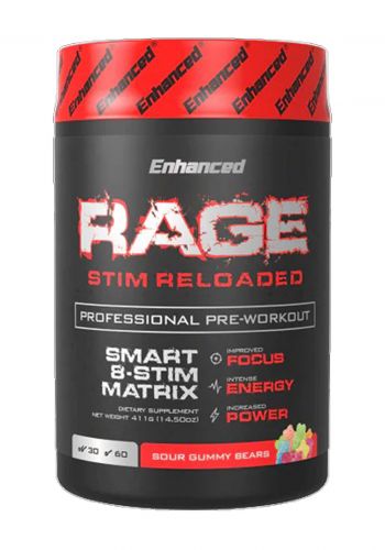 Enhanced Labs Rage Stim Reloaded Detary Supplement مكمل غذائي 411 غرام من انهانسد لابس