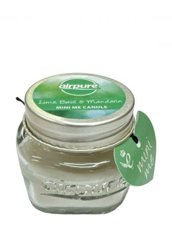 شمعة معطرة برائحة الحمضيات والريحان والزعتر 50 غم من ايربيور Airpure Mini Me Candle - Lime, Basil & Mandarin