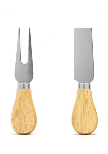 طقم سكين و شوكة تقطيع الجبن 2 قطع بطول 12 سم    Cheese Knife 2 Piece Set