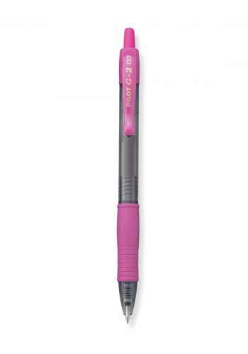 قلم حبر جاف زهري اللون من بايلوت Pilot G2 Premium Refillable & Retractable Rolling Ball Gel Pen