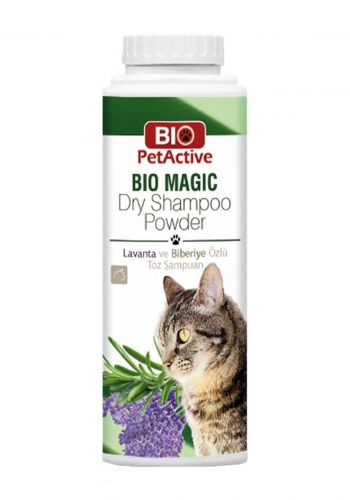 شامبو القطط الجاف 5.29 اونصة من بايو بت اكتف Bio pet active Magic Dry Shampoo Powder for Cats