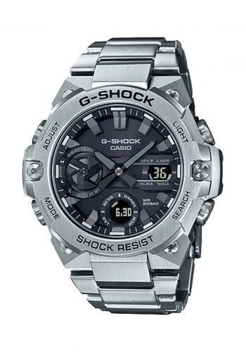 ساعة جي شوك رجالية فضة اللون من كاسيو Casio G-SHOCK GST-B400D-1ADR Watch