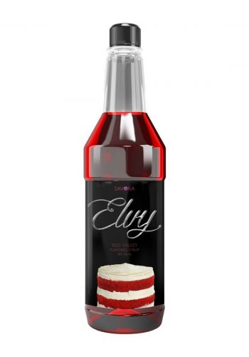 شراب مركز بنكهة كيك الريد فيلفيت 750 مل من سافورا ايلفي Savora Elvy Red Velvet  Flavored Syrup