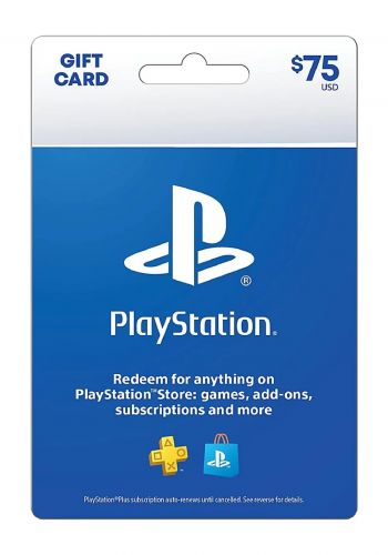 بطاقة هدايا بقيمة  75 دولار من شبكة بلاي ستيشن PlayStation Store Gift Card    