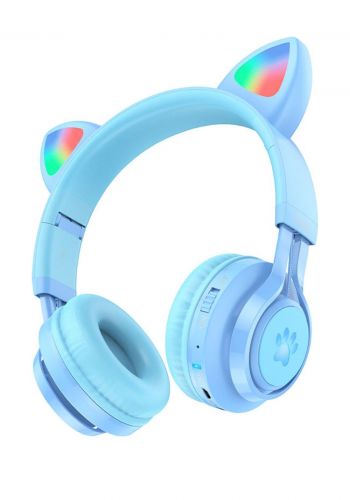 سماعات رأس لاسلكية للاطفال Hoco W39 Wireless headphones Cat ear for kids