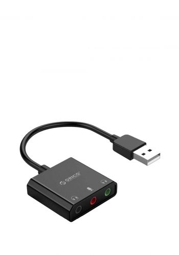 Orico USB Sound Card External Audio Card 3.5mm USB Adapter-Black محول من اوريكو