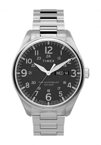 ساعة رجالية باللون الفضي من تايمكس Timex TW2T71100 men's Analogue Watch Waterbury