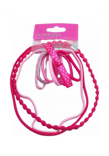 أربطة شعر ملونة بالزهور  10 مجاميع * 6 قطع من فورتونا Fortuna Floral Coloured Hair Bands Head 
 